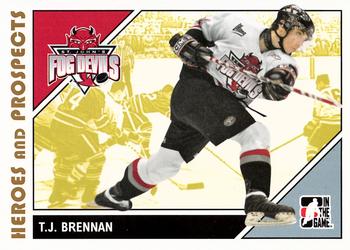 #46 T.J. Brennan - St. John's Fog Devils - 2007-08 In The Game Heroes and Prospects Hockey