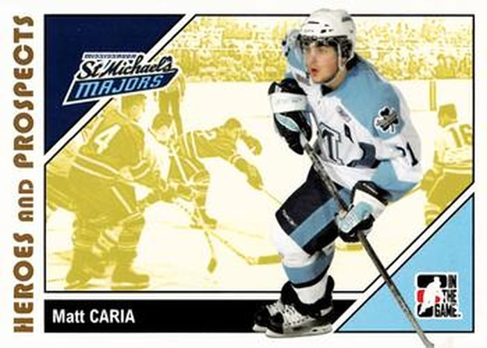 #75 Matt Caria - Mississauga St. Michael's Majors - 2007-08 In The Game Heroes and Prospects Hockey