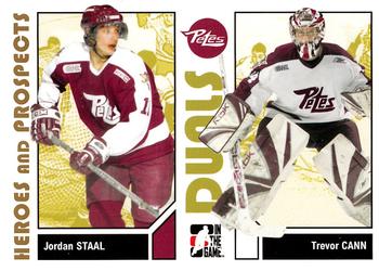 #91 Jordan Staal / Trevor Cann - Peterborough Petes - 2007-08 In The Game Heroes and Prospects Hockey