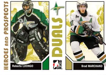 #99 Roberto Luongo / Brad Marchand - Val d'Or Foreurs - 2007-08 In The Game Heroes and Prospects Hockey