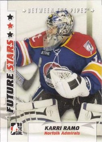 #30 Karri Ramo - Norfolk Admirals - 2007-08 In The Game Between the Pipes Hockey