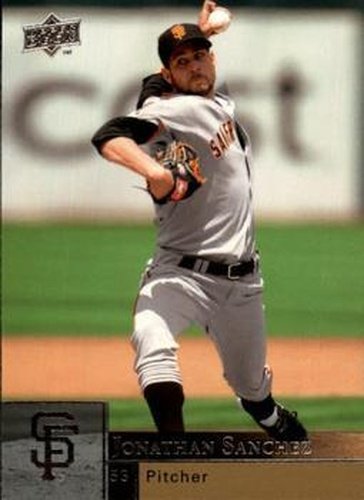 #853 Jonathan Sanchez - San Francisco Giants - 2009 Upper Deck Baseball