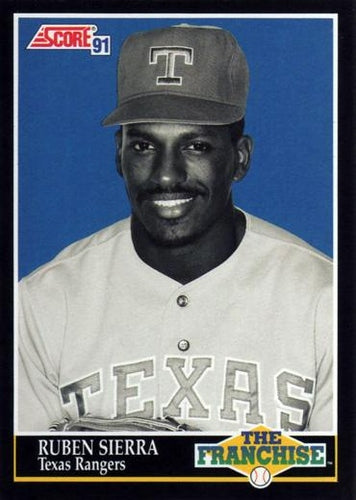 #859 Ruben Sierra - Texas Rangers - 1991 Score Baseball