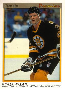 #85 Chris Nilan - Boston Bruins - 1990-91 O-Pee-Chee Premier Hockey