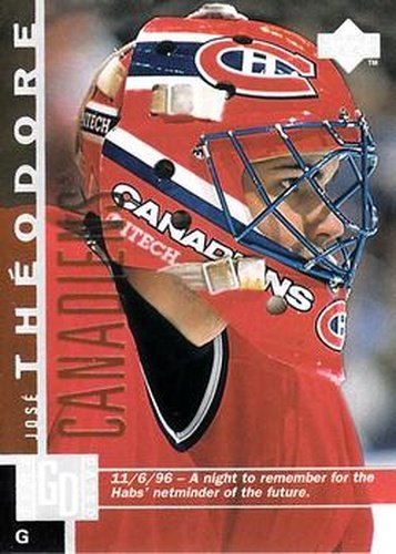 #85 Jose Theodore - Montreal Canadiens - 1997-98 Upper Deck Hockey