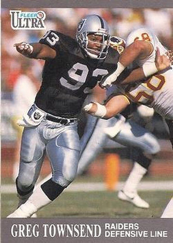 #85 Greg Townsend - Los Angeles Raiders - 1991 Ultra Football