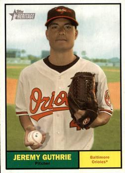 #85 Jeremy Guthrie - Baltimore Orioles - 2010 Topps Heritage Baseball