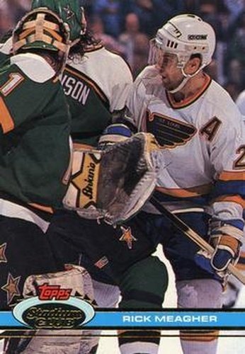 #85 Rick Meagher - St. Louis Blues - 1991-92 Stadium Club Hockey
