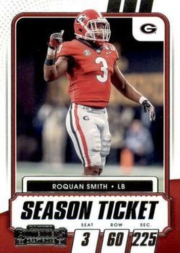 #85 Roquan Smith - Georgia Bulldogs - 2021 Panini Contenders Draft Picks Football