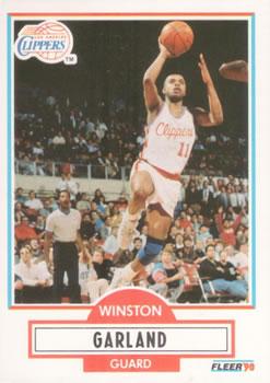 #85 Winston Garland - Los Angeles Clippers - 1990-91 Fleer Basketball
