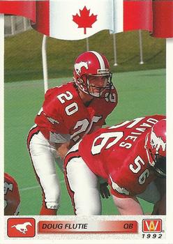 #85 Doug Flutie - Calgary Stampeders - 1992 All World CFL Football