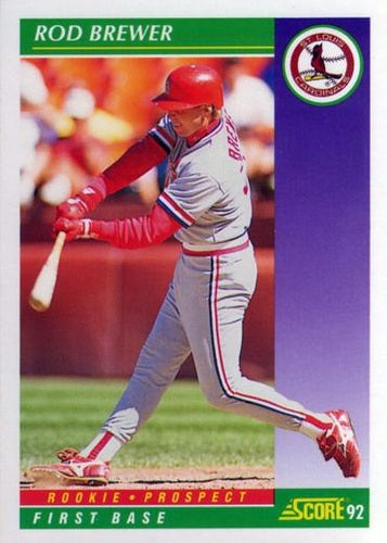 #864 Rod Brewer - St. Louis Cardinals - 1992 Score Baseball