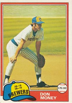 #106 Don Money - Milwaukee Brewers - 1981 O-Pee-Chee Baseball