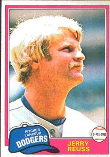 #153 Jerry Reuss - Los Angeles Dodgers - 1981 O-Pee-Chee Baseball