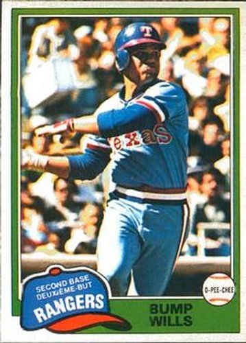 #173 Bump Wills - Texas Rangers - 1981 O-Pee-Chee Baseball