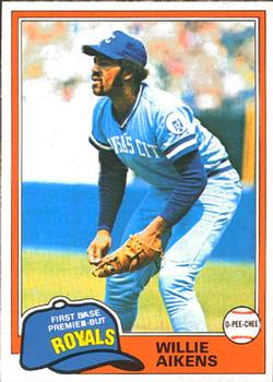 #23 Willie Aikens - Kansas City Royals - 1981 O-Pee-Chee Baseball