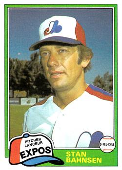 #267 Stan Bahnsen - Montreal Expos - 1981 O-Pee-Chee Baseball