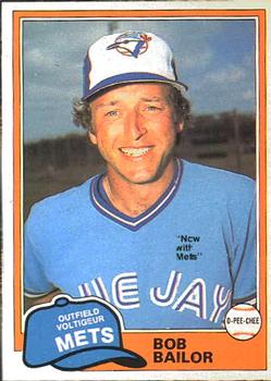 #297 Bob Bailor - New York Mets - 1981 O-Pee-Chee Baseball