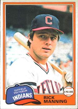 #308 Rick Manning - Cleveland Indians - 1981 O-Pee-Chee Baseball