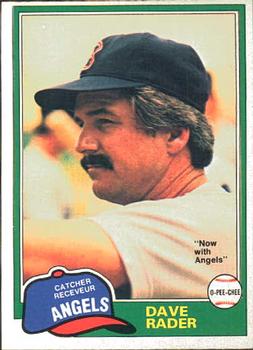 #359 Dave Rader - California Angels - 1981 O-Pee-Chee Baseball