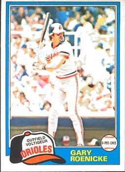 #37 Gary Roenicke - Baltimore Orioles - 1981 O-Pee-Chee Baseball