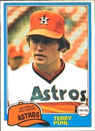 #64 Terry Puhl - Houston Astros - 1981 O-Pee-Chee Baseball