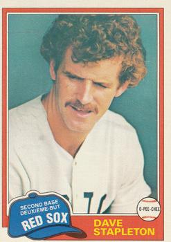 #81 Dave Stapleton - Boston Red Sox - 1981 O-Pee-Chee Baseball