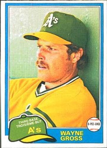 #86 Wayne Gross - Oakland Athletics - 1981 O-Pee-Chee Baseball