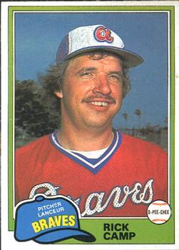#87 Rick Camp - Atlanta Braves - 1981 O-Pee-Chee Baseball