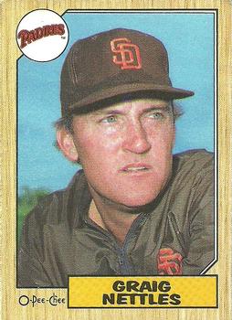 #205 Graig Nettles - San Diego Padres - 1987 O-Pee-Chee Baseball