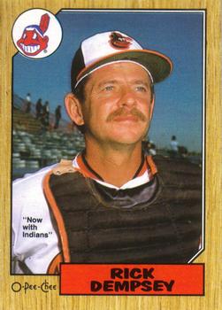 #28 Rick Dempsey - Cleveland Indians - 1987 O-Pee-Chee Baseball