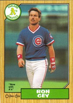 322 Ron Cey - Oakland Athletics - 1987 O-Pee-Chee Baseball – Isolated Cards