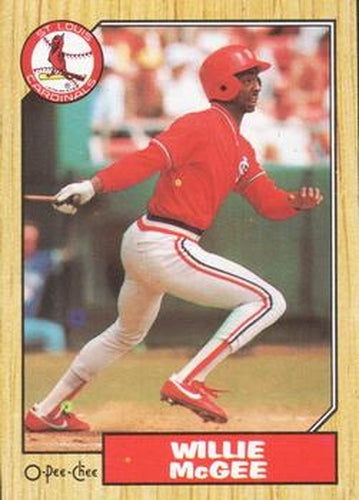 #357 Willie McGee - St. Louis Cardinals - 1987 O-Pee-Chee Baseball