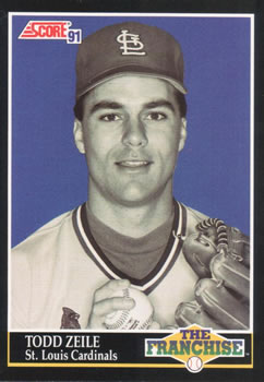 #869 Todd Zeile - St. Louis Cardinals - 1991 Score Baseball