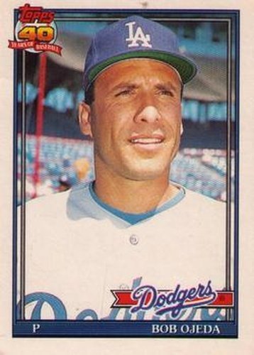 #86T Bob Ojeda - Los Angeles Dodgers - 1991 Topps Traded Baseball