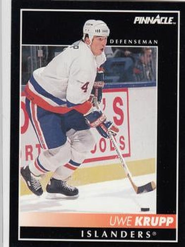 #86 Uwe Krupp - New York Islanders - 1992-93 Pinnacle Canadian Hockey