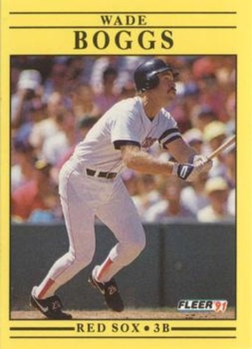 #86 Wade Boggs - Boston Red Sox - 1991 Fleer Baseball