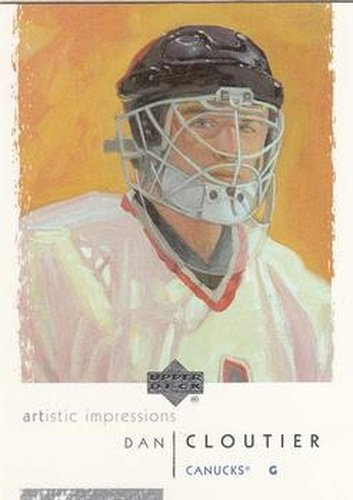 #86 Dan Cloutier - Vancouver Canucks - 2002-03 UD Artistic Impressions Hockey