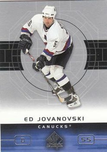 #86 Ed Jovanovski - Vancouver Canucks - 2002-03 SP Authentic Hockey