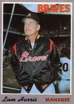 #86 Lum Harris - Atlanta Braves - 1970 Topps Baseball