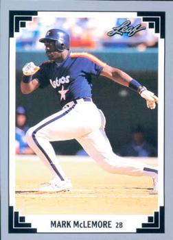 #86 Mark McLemore - Houston Astros - 1991 Leaf Baseball