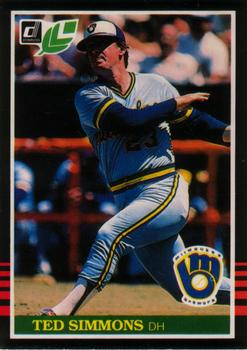 #104 Ted Simmons - Milwaukee Brewers - 1985 Leaf Baseball
