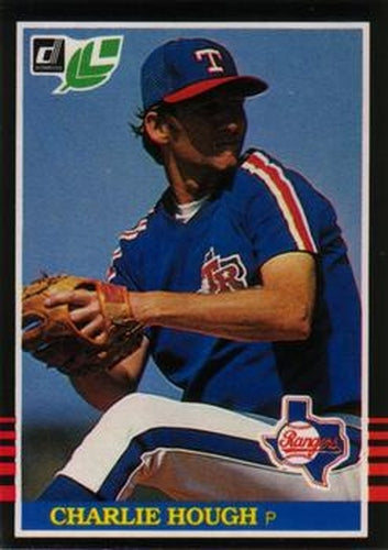 #108 Charlie Hough - Texas Rangers - 1985 Leaf Baseball