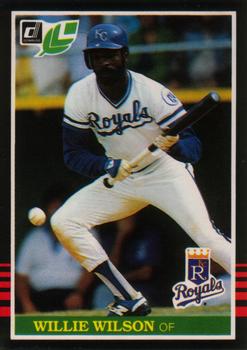 #110 Willie Wilson - Kansas City Royals - 1985 Leaf Baseball