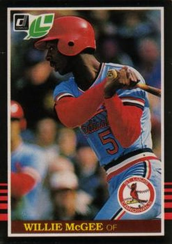 #125 Willie McGee - St. Louis Cardinals - 1985 Leaf Baseball