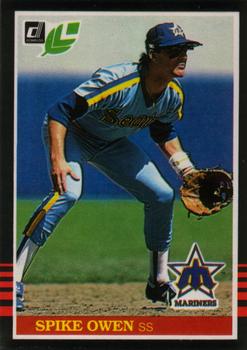 #167 Spike Owen - Seattle Mariners - 1985 Leaf Baseball