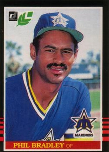 #50 Phil Bradley - Seattle Mariners - 1985 Leaf Baseball
