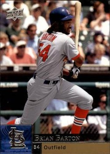 #874 Brian Barton - St. Louis Cardinals - 2009 Upper Deck Baseball
