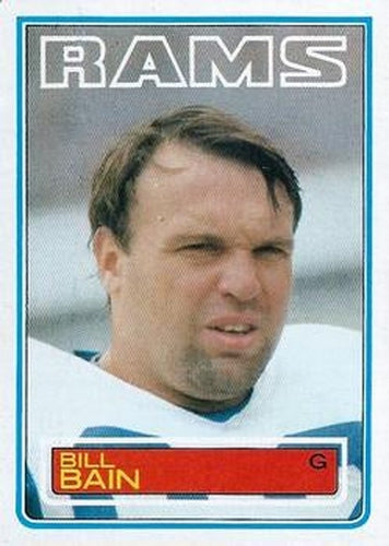#87 Bill Bain - Los Angeles Rams - 1983 Topps Football