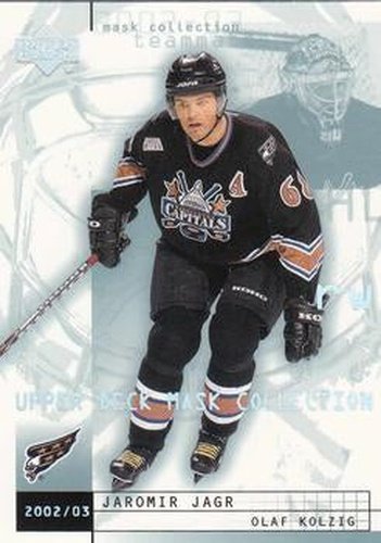 #87 Jaromir Jagr / Olaf Kolzig - Washington Capitals - 2002-03 Upper Deck Mask Collection Hockey